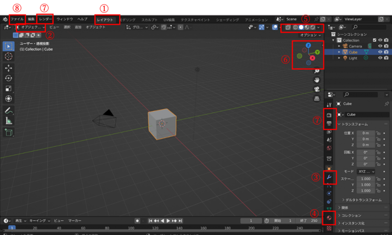Blender画面解説