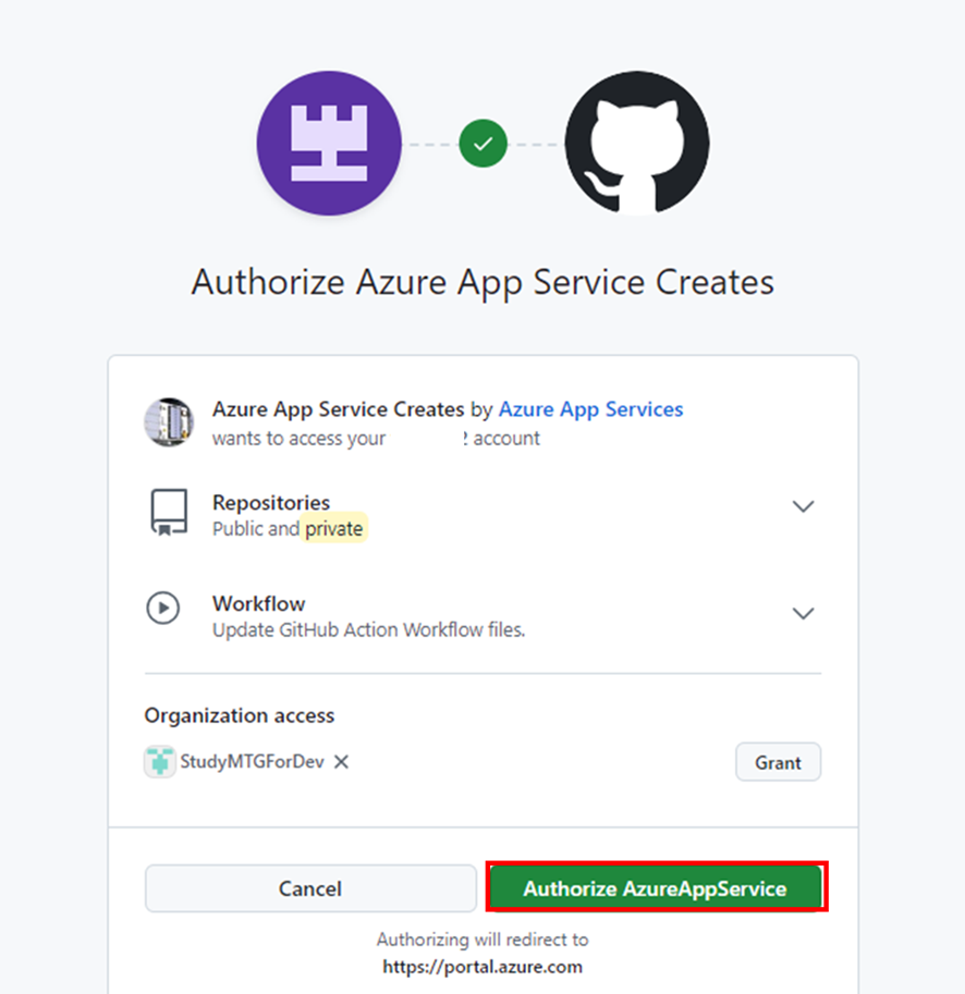 Azure App Serviceの認証画面